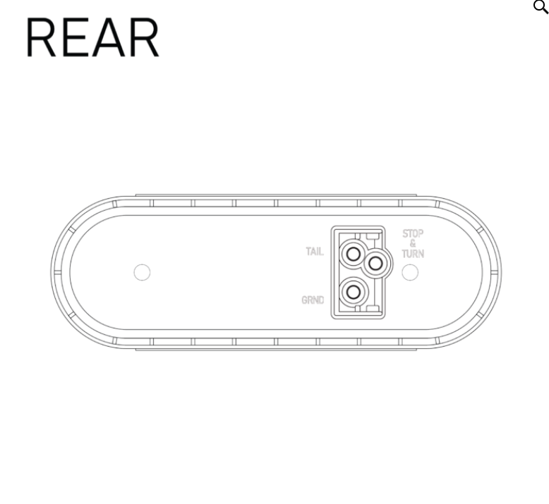 LED Oval Back Up Lamp - Clear