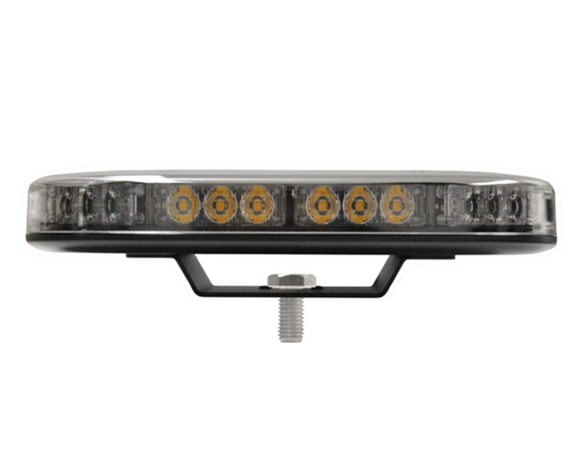 9.75" Amber LED Low Profile Warning Light Bar - Single Bolt Mount