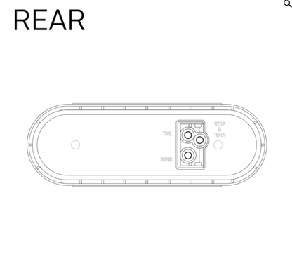 LED Oval Back Up Lamp - Clear
