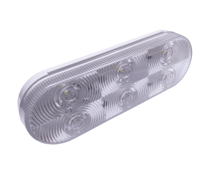LED Oval Back Up Lamp - Clear