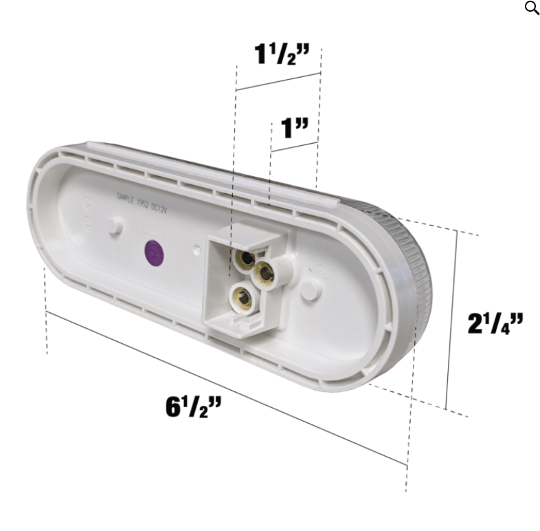 LED Oval Back Up Lamp - Clear