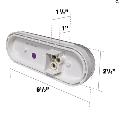 LED Oval Back Up Lamp - Clear